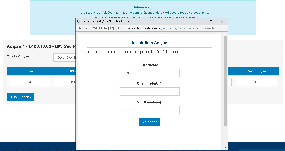 Nota Fiscal de Entrada de Importao parte 4