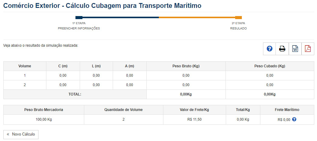 Clculo Cubagem Transporte Martimo - Parte 2