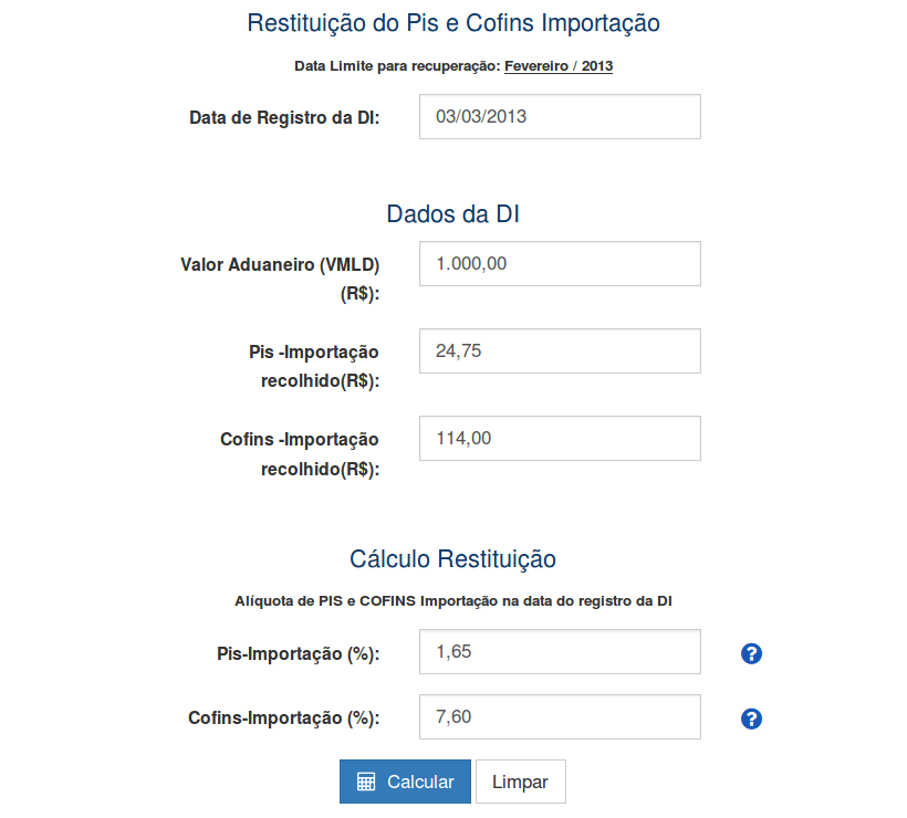 Restituio Pis-Importao e Cofins-Importao - Parte 1