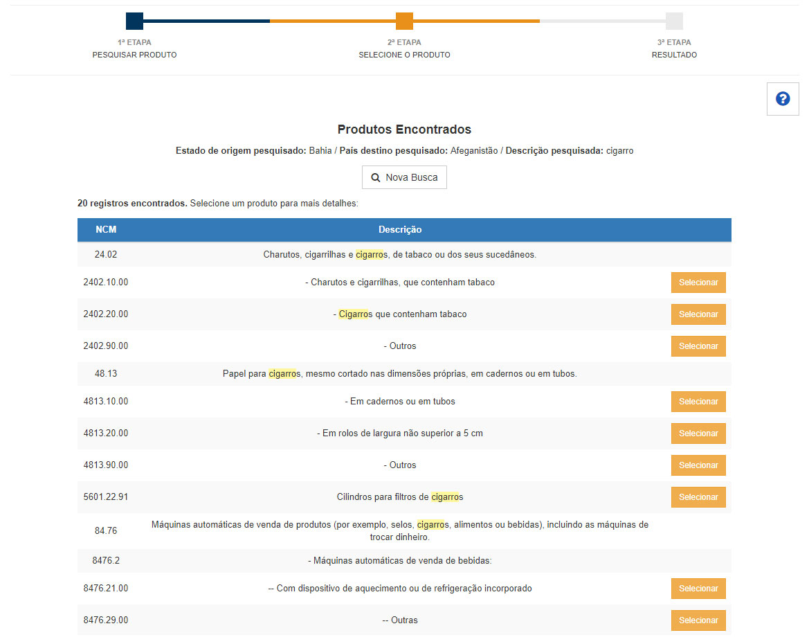 Simulador de Exportao - Parte 2