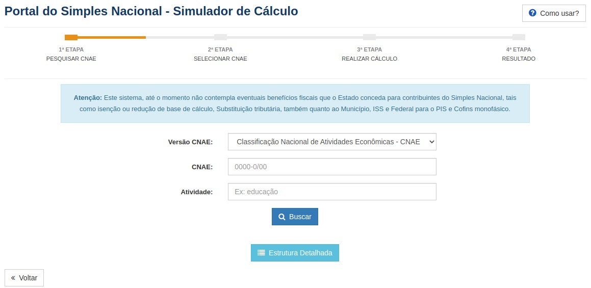 Simples Nacional - Simulador de Clculo parte 1