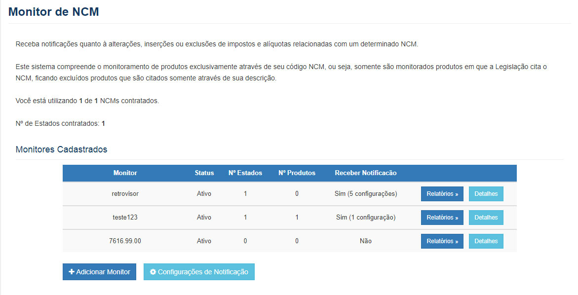 Monitor de NCM para ST