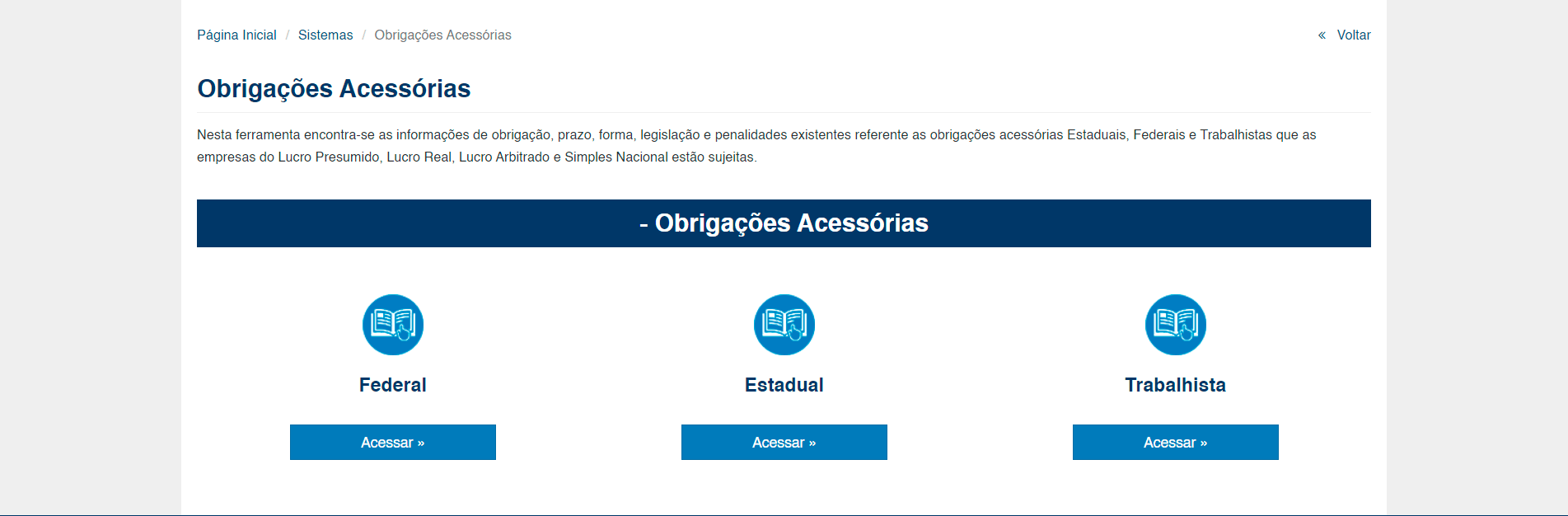 Portal Contbil - Confira todos os Sistemas: