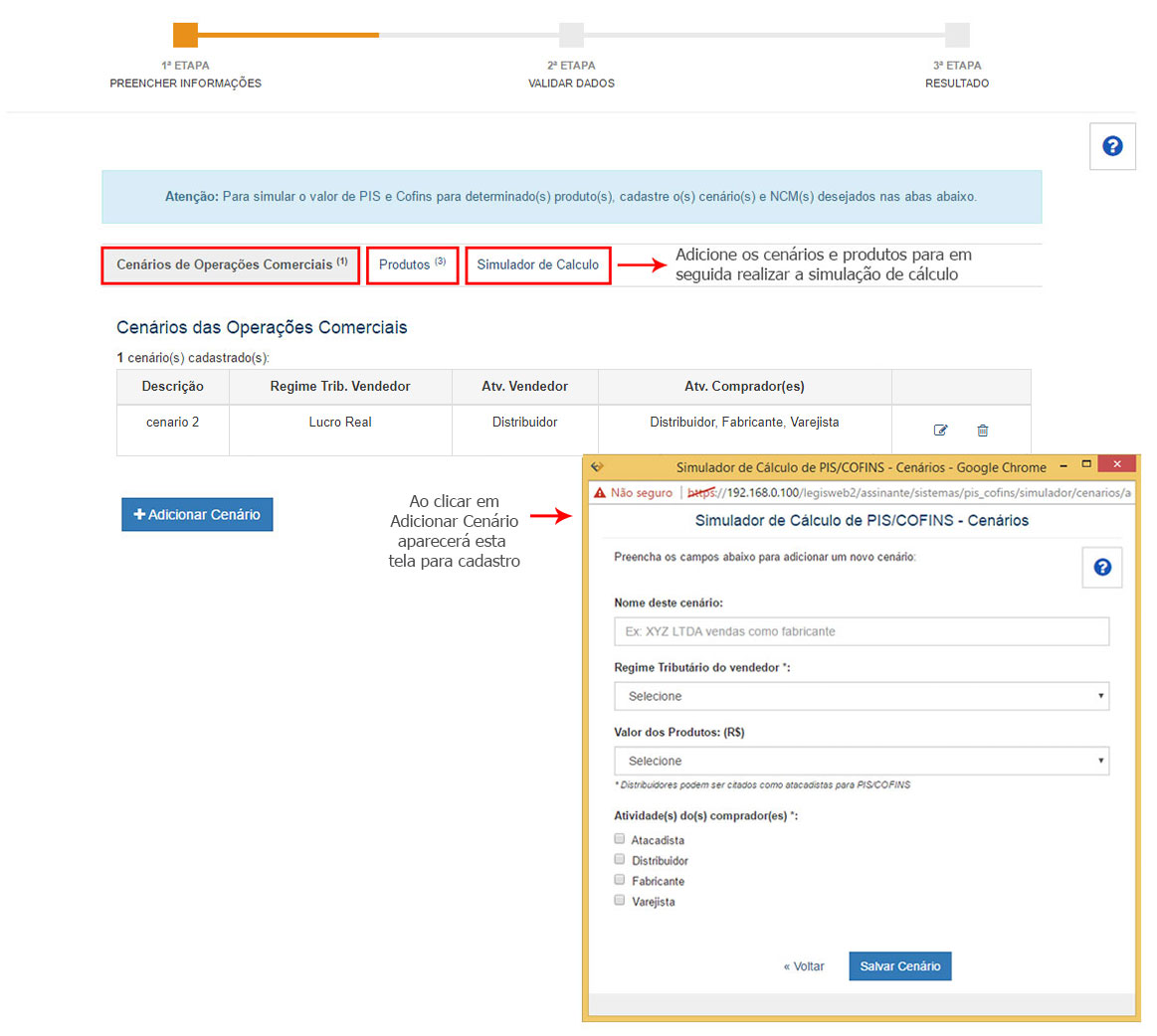 Simulador de calculo PIS/COFINS parte 1