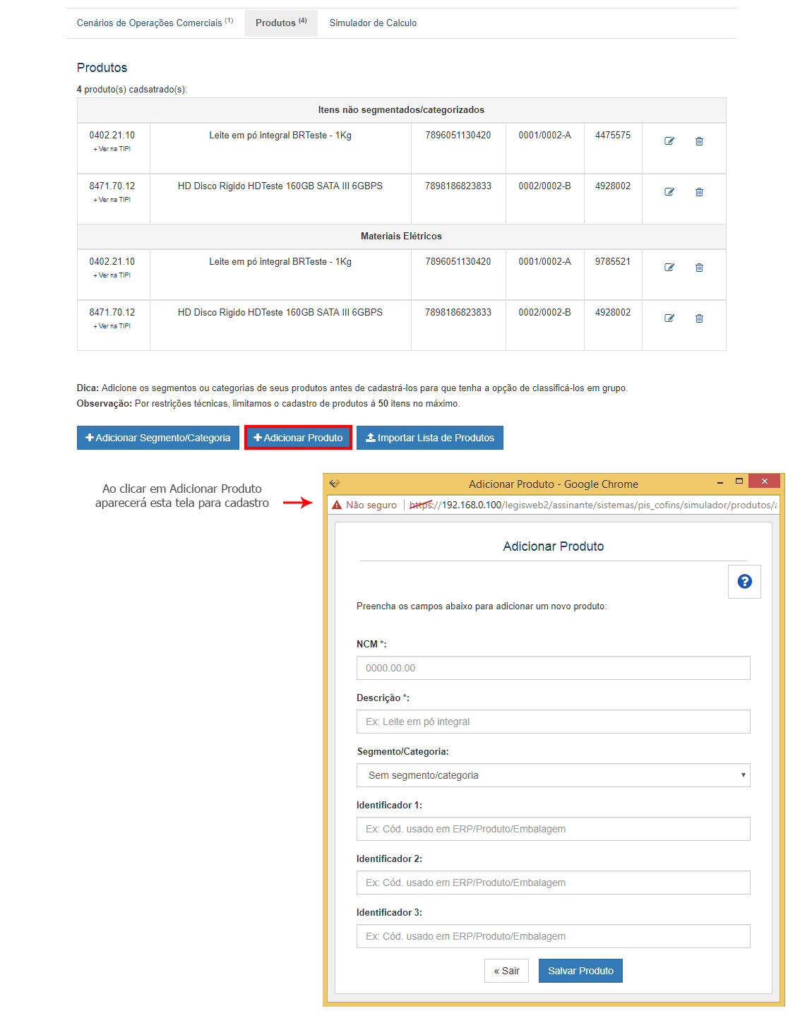 Simulador de calculo PIS/COFINS parte 2