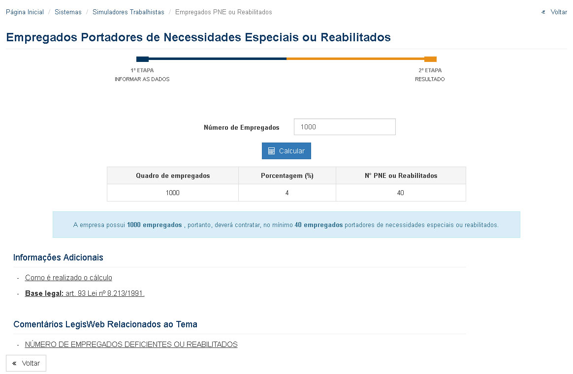Simuladores Trabalhistas - PNE ou Reabilitados