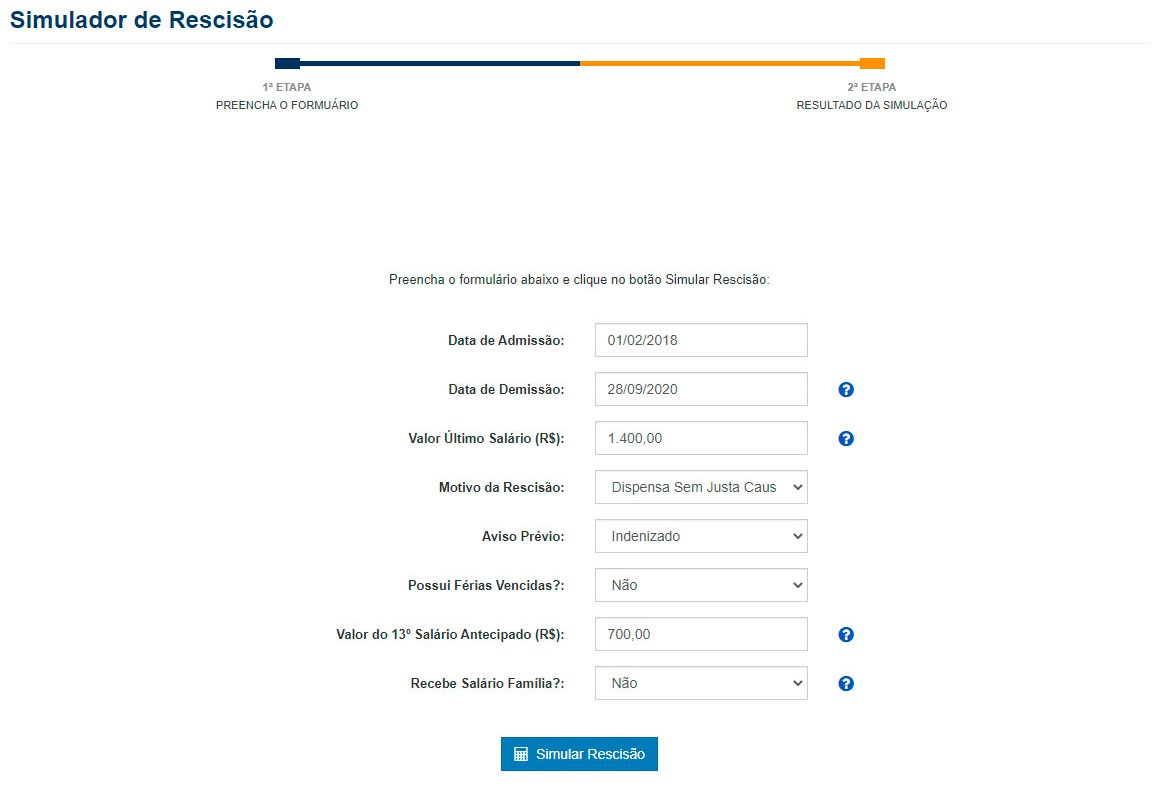 Simuladores Trabalhistas - Resciso Contratual